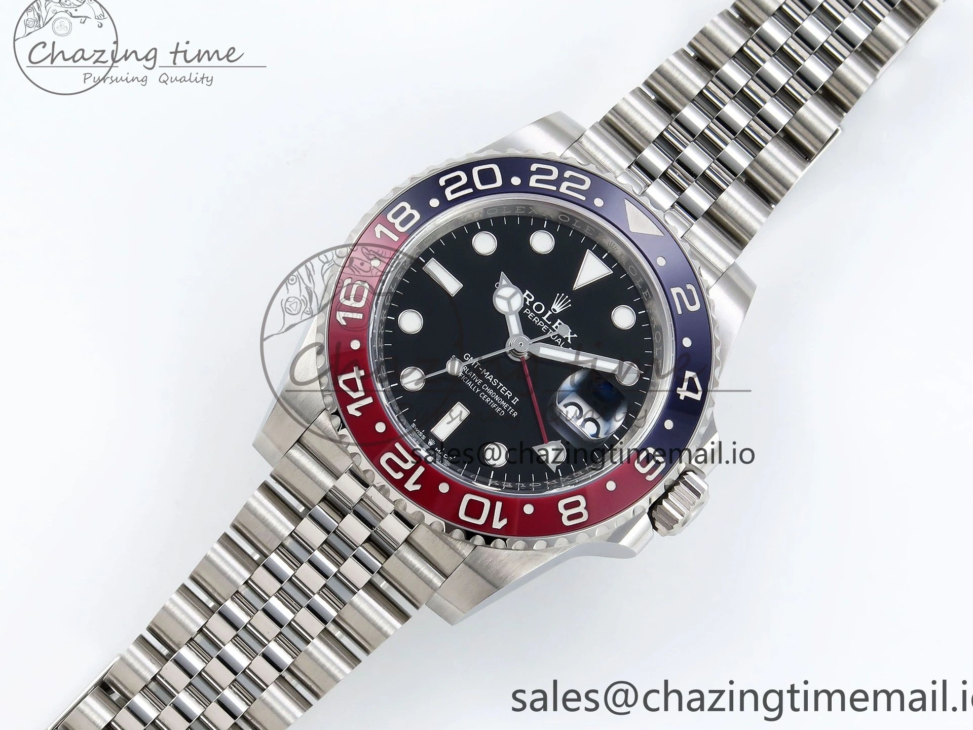 MiroTime 0206 SportInspired GMT-Master II 126710 BLRO Blue Red Ceramic Clean Factory Best Edition on Jubilee Bracelet DD3285 CHS V 1540